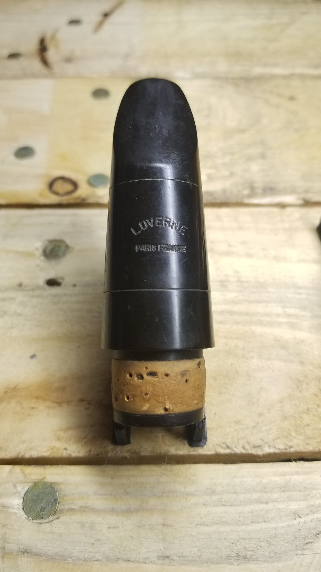 Center Logo LUVERNE Paris France Hard Rubber Clarinet Mouthpiece